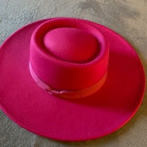 Hot pink fedora